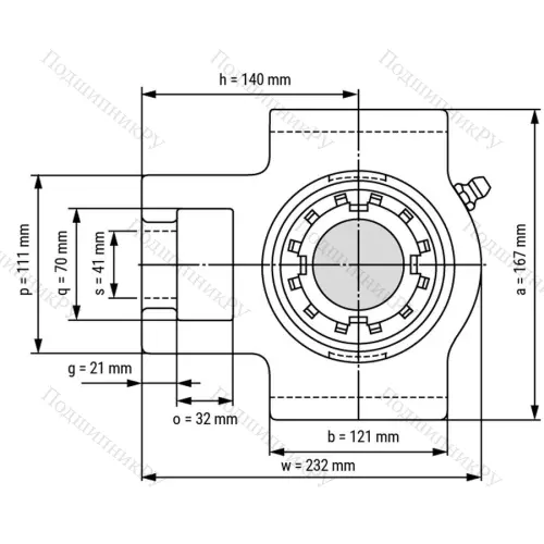 Подшипниковый узел UKT 215+H 2315 - Вал: 65 мм
