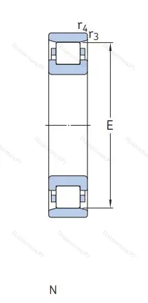 Роликовый цилиндрический подшипник N 311 ECM/P 63 от производителя  SKF Роликовый цилиндрический подшипник N 311 ECM/P 63 от производителя  SKF