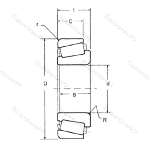 Подшипник роликовый радиально-упорный 02879/02820 от производителя  FBJ Подшипник роликовый радиально-упорный 02879/02820 от производителя  FBJ