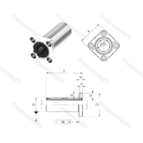 Подшипник шариковый линейный LMK 12L