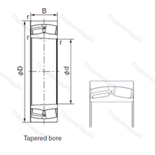 Подшипник роликовый радиальный 24034AXK 30