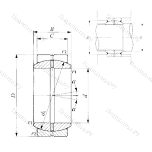 Подшипник скольжения сферический GE 35ES