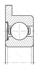 Модификация подшипника 3860083ЮТ размер 3x7/8,1x3/0,8