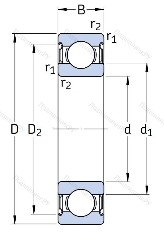 Однорядный шариковый подшипник
