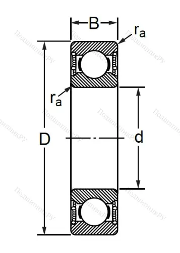 Шариковый однорядный подшипник 76-180303 (6303 2RSC 3) в Воронеже