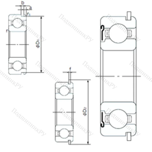 Подшипник шариковый радиальный 6917ZNR