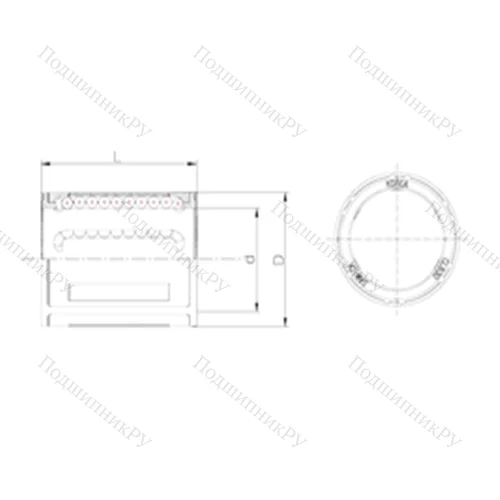 Подшипник шариковый линейный CLB 16UU