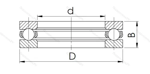 Упорный шариковый подшипник 8124 (51124) в Воронеже Упорный шариковый подшипник 8124 (51124) в Воронеже
