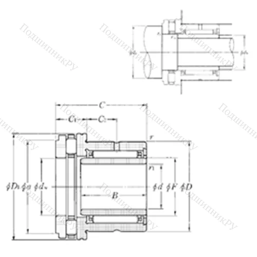 Подшипник комбинированный NKXR 15T 2+IR 12?15?16 от производителя  NTN Подшипник комбинированный NKXR 15T 2+IR 12?15?16 от производителя  NTN