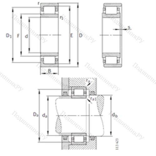 Подшипник роликовый радиальный F-216331.RHI