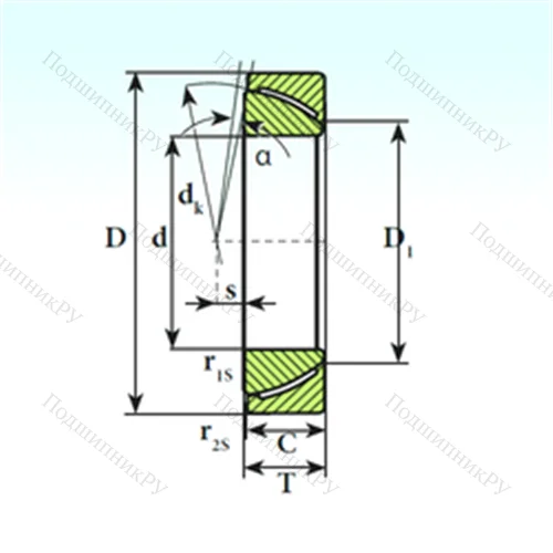 Подшипник скольжения сферический GAC 45 CP