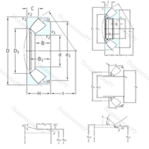 Подшипник роликовый упорно-радиальный 294/750EF