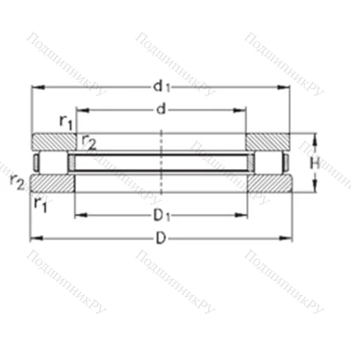 Подшипник роликовый упорный 81252-MB