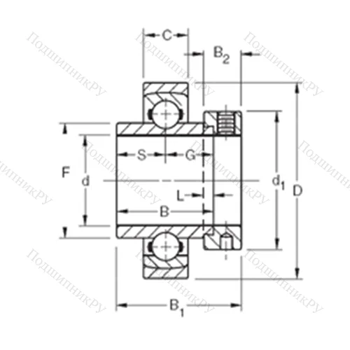 Подшипник шариковый радиальный SM 1203KS от производителя  TIMKEN