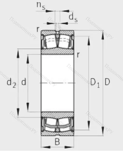 Сферический роликовый подшипник WS 22205 E 1 XL 2RSR (BS 2-2205 E 1 2RSR) от производителя  FAG