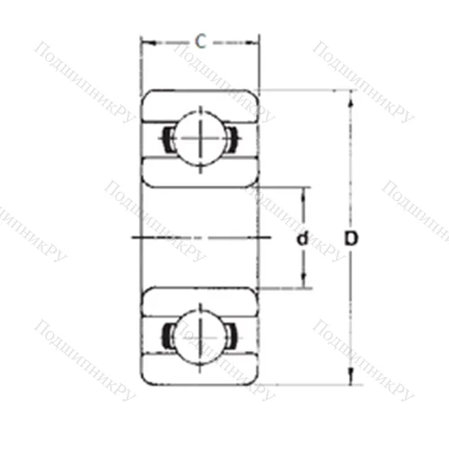 Подшипник шариковый радиальный 77R 18 от производителя  FBJ Подшипник шариковый радиальный 77R 18 от производителя  FBJ