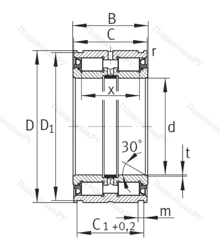 Двухрядный роликовый подшипник SL 04 5012 PP 2NR