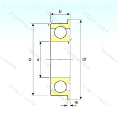 Подшипник шариковый радиальный F 6801