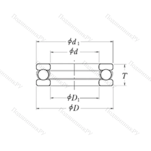 Подшипник шариковый упорный LT 7/16B