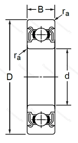 Однорядный шариковый подшипник SS 6206 ZZ (80206 Ю ГОСТ) в Воронеже