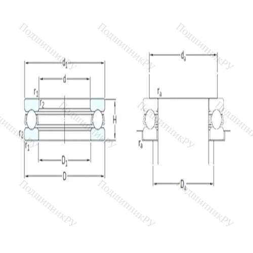 Подшипник шариковый упорный 51318 от производителя  SKF