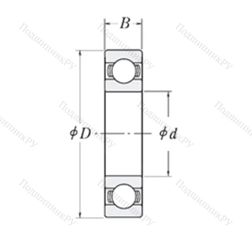 Подшипник шариковый радиальный KLNJ 1.3/8 от производителя  RHP Подшипник шариковый радиальный KLNJ 1.3/8 от производителя  RHP