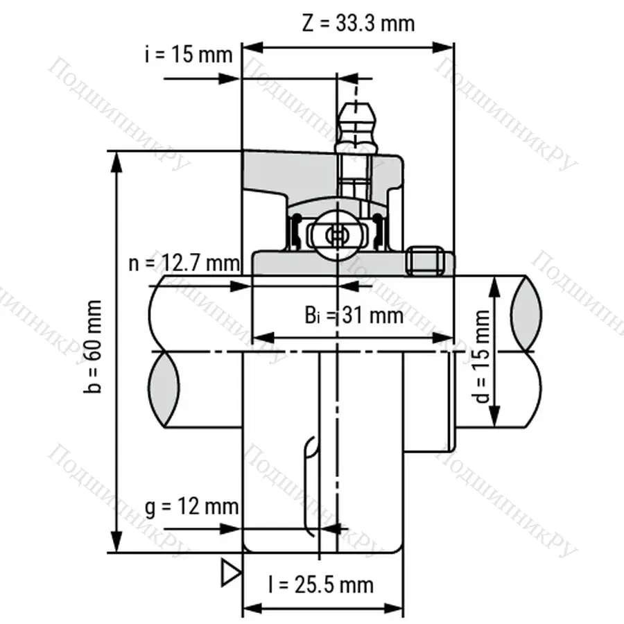 Подшипниковый узел UCFL 202 - Вал: 15 мм