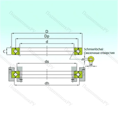 Подшипник роликовый опорно-поворотный RE 50040