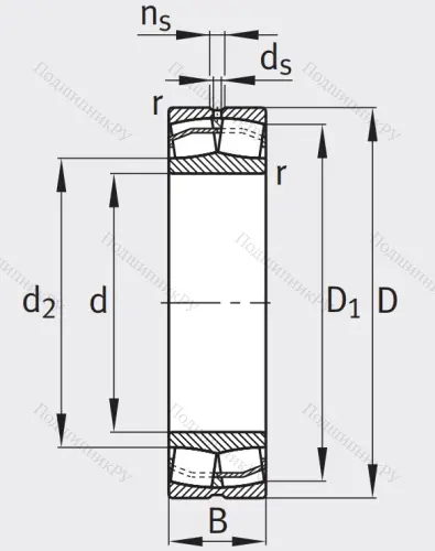 Сферический роликовый подшипник 22214 E 1 XL C 3 от производителя  FAG