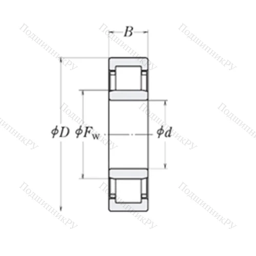 Подшипник роликовый радиальный MMRJ 1.3/4