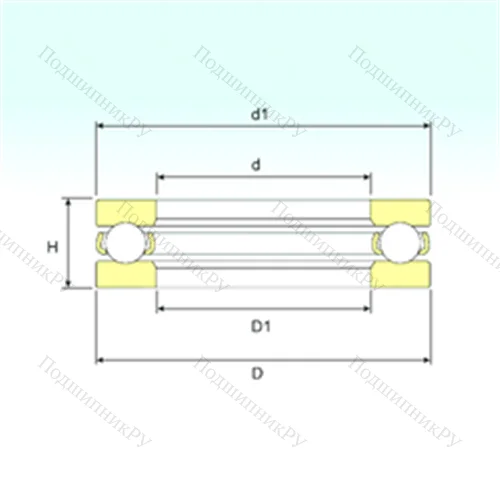 Подшипник шариковый упорный 51138 M