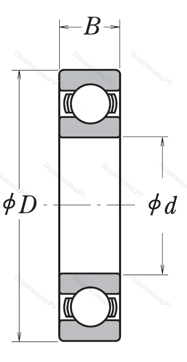 Однорядный шариковый подшипник 6010 CM