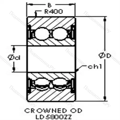 Подшипники шариковые радиальные LD 5801ZZ от производителя  AST Подшипники шариковые радиальные LD 5801ZZ от производителя  AST