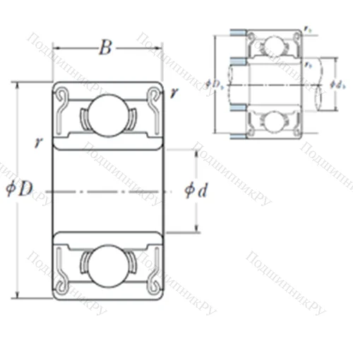 Подшипник шариковый радиальный 603 ZZ от производителя  NSK
