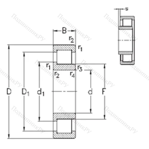 Подшипник роликовый радиальный NJ 2226-E-MPA