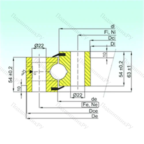 Подшипник шариковый опорно-поворотный NB 1.25.1055.201-2PPN