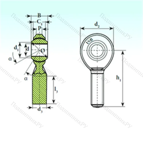 Подшипник скольжения сферический TSM.R 18