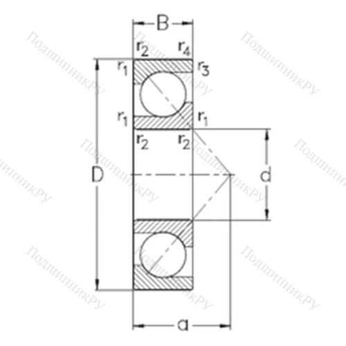 Подшипник шариковый радиально-упорный 7228-BCB-MP
