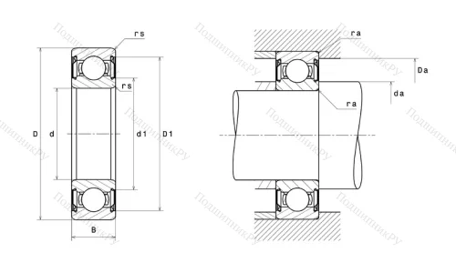 Высокотемпературный  подшипник 6207 FT 150ZZ от производителя  SNR