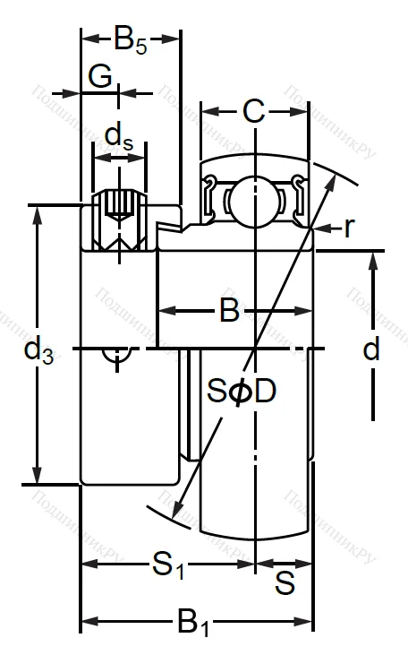 Корпусный подшипник SA 202 (AEL 202) в Воронеже