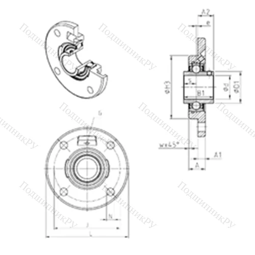 Подшипниковый узел шариковый радиальный UCFCE 215