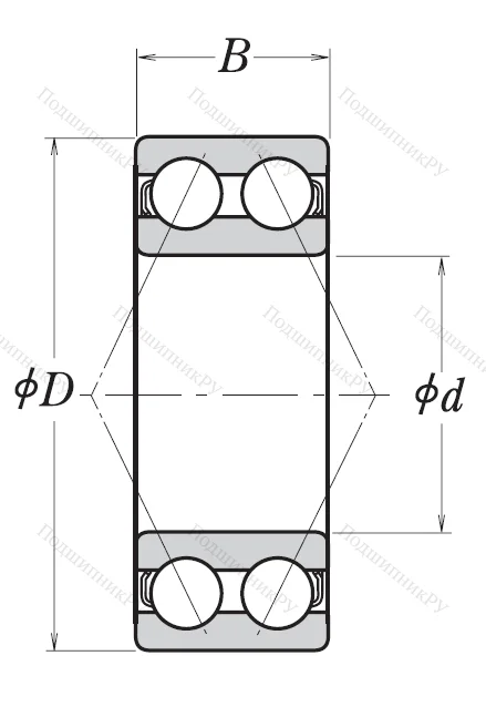 Двухрядный шариковый подшипник