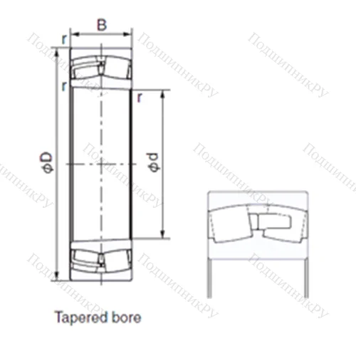 Подшипник роликовый радиальный 22322AEXK