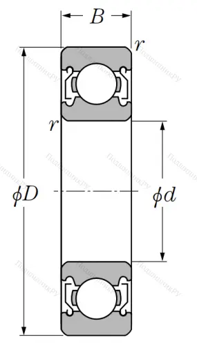 Однорядный шариковый подшипник 6026 ZZ C 3 от производителя  NTN