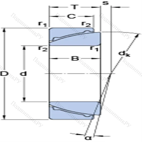Радиально-упорные сферические подшипники скольжения, не требующие техобслуживания GAC 30 F от производителя  SKF Радиально-упорные сферические подшипники скольжения, не требующие техобслуживания GAC 30 F от производителя  SKF