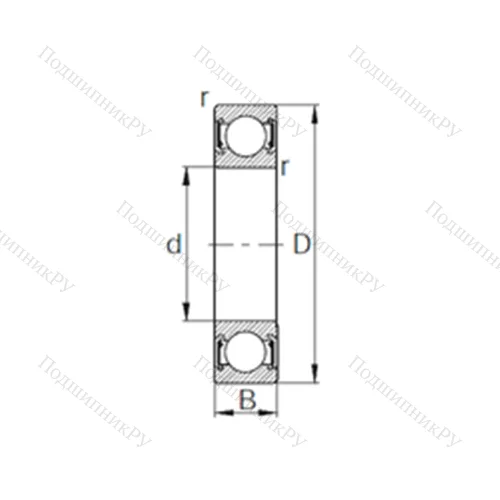 Подшипник шариковый радиальный 6826-2RZ от производителя  CYSD