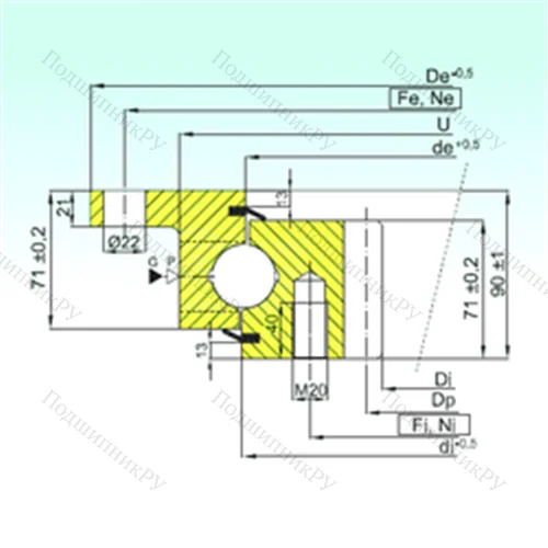 Подшипник шариковый опорно-поворотный ZBL.30.1055.200-1SPTN