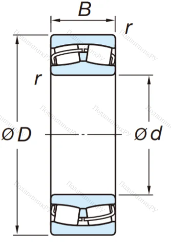 Сферический роликовый подшипник 22219 RZW 33 C 3 от производителя  KOYO
