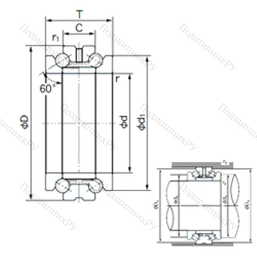 Подшипник шариковый упорно-радиальный 30TAD 20