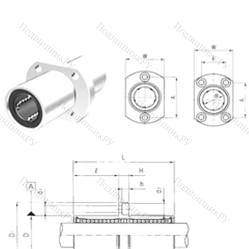Подшипник шариковый линейный LMHM 12
